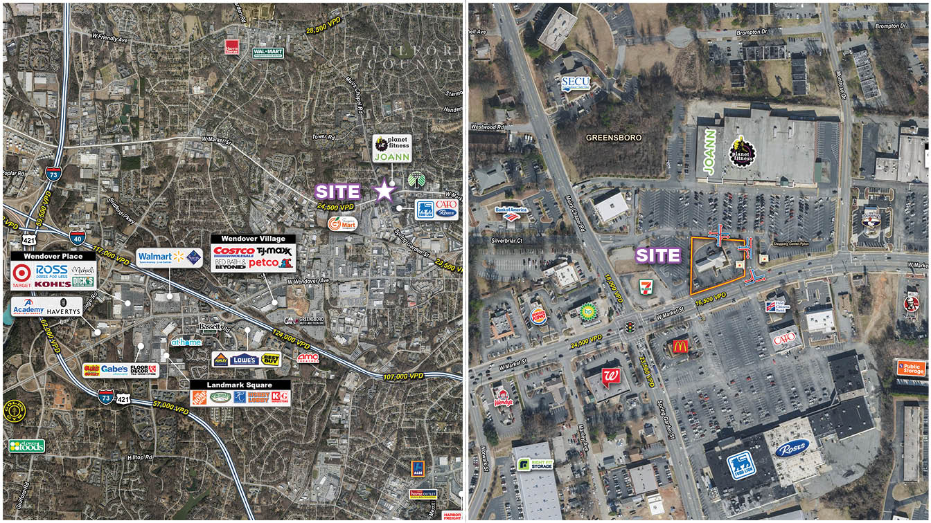 4636 W Market St, Greensboro, North Carolina 29407, ,Commercial,For Lease,,W Market,1177, Wendover,Submarket,Planet Fitness,Oil,Change,Fitness,Bank,Former,Bank,