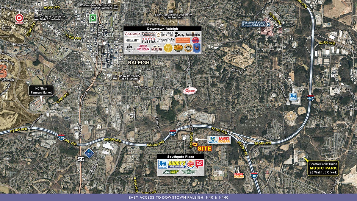 Easy Access to Downtown Raleigh, I-40 