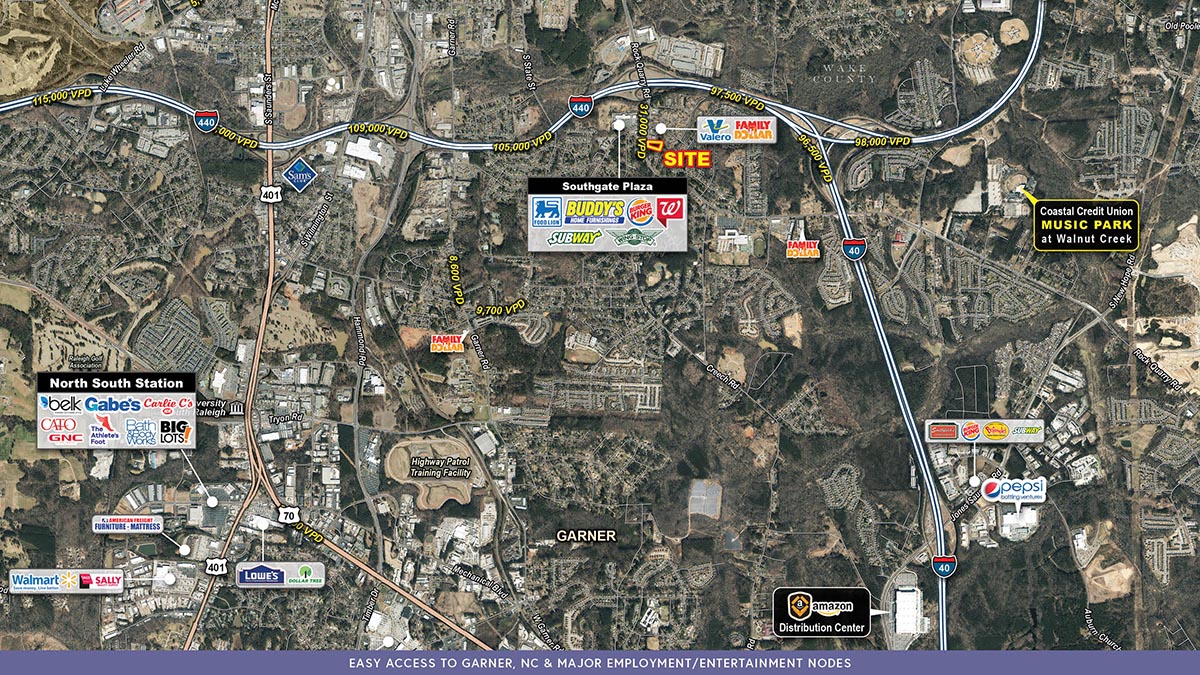 Easy Access to Garner, NC 