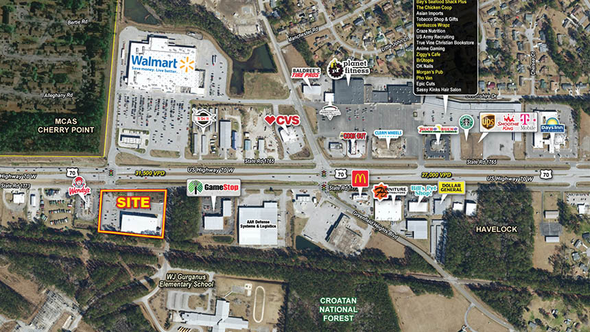 553 US-70 W, Havelock, North Carolina 28532, ,Commercial,For Lease,Former Lidl,US-70,1195